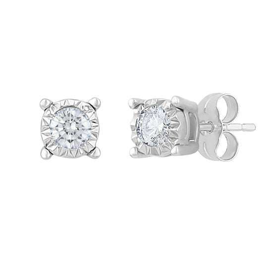 0.10 ct Diamond Stud Earrings in 10K Gold