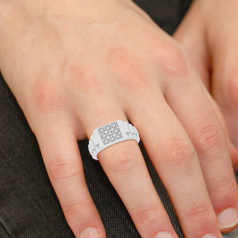 0.16 ct Men's Diamond Ring in 10K Gold