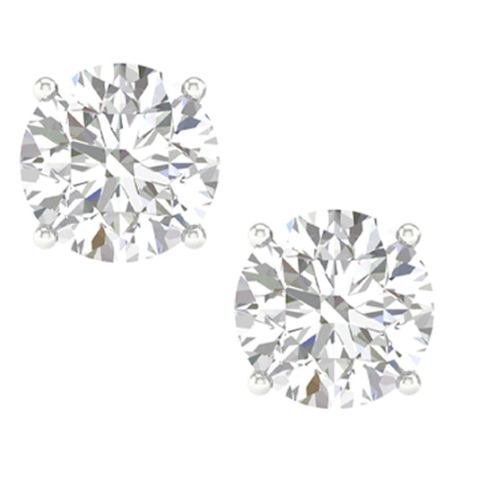 14K 3.00CT Certified Lab Grown Diamond Earrings ( IGI Certified )
