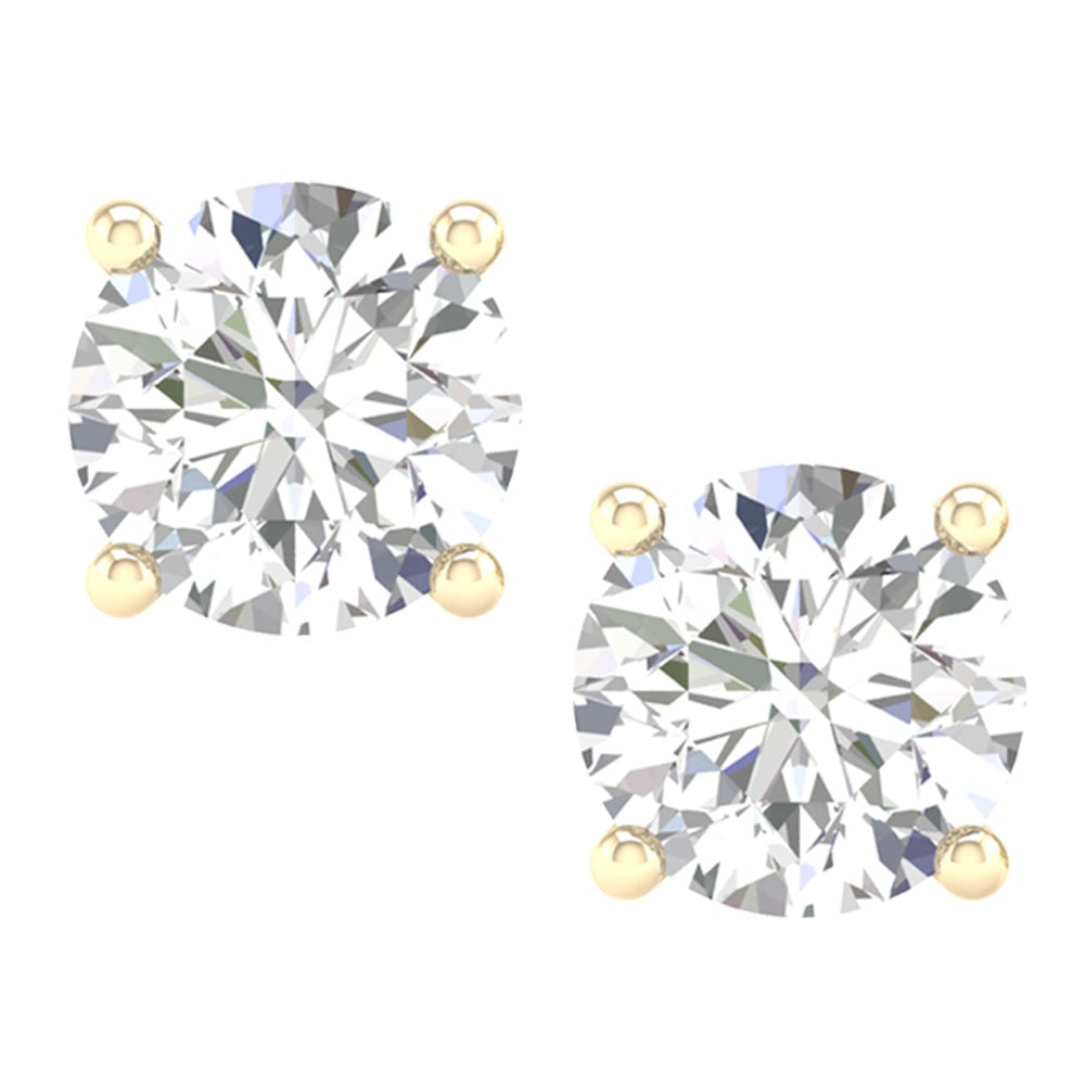 14K 3.00CT Certified Lab Grown Diamond Earrings ( IGI Certified )