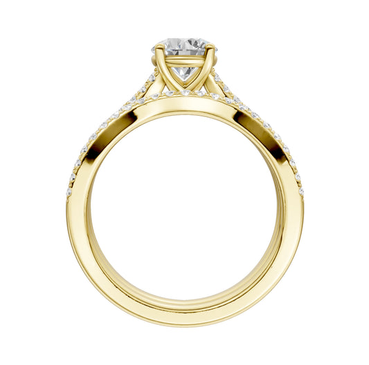 14K 1.40CT Lab Grown Diamond Bridal Set