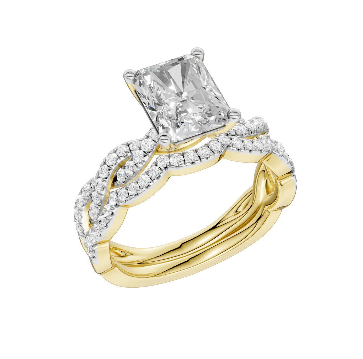 14K 2.40 CT Lab Grown Diamond Bridal Set