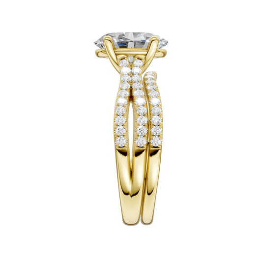 14K 1.40CT Lab Diamond Bridal Set