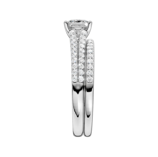 Certified Lab Grown 14K 1.40CT Diamond Bridal Set