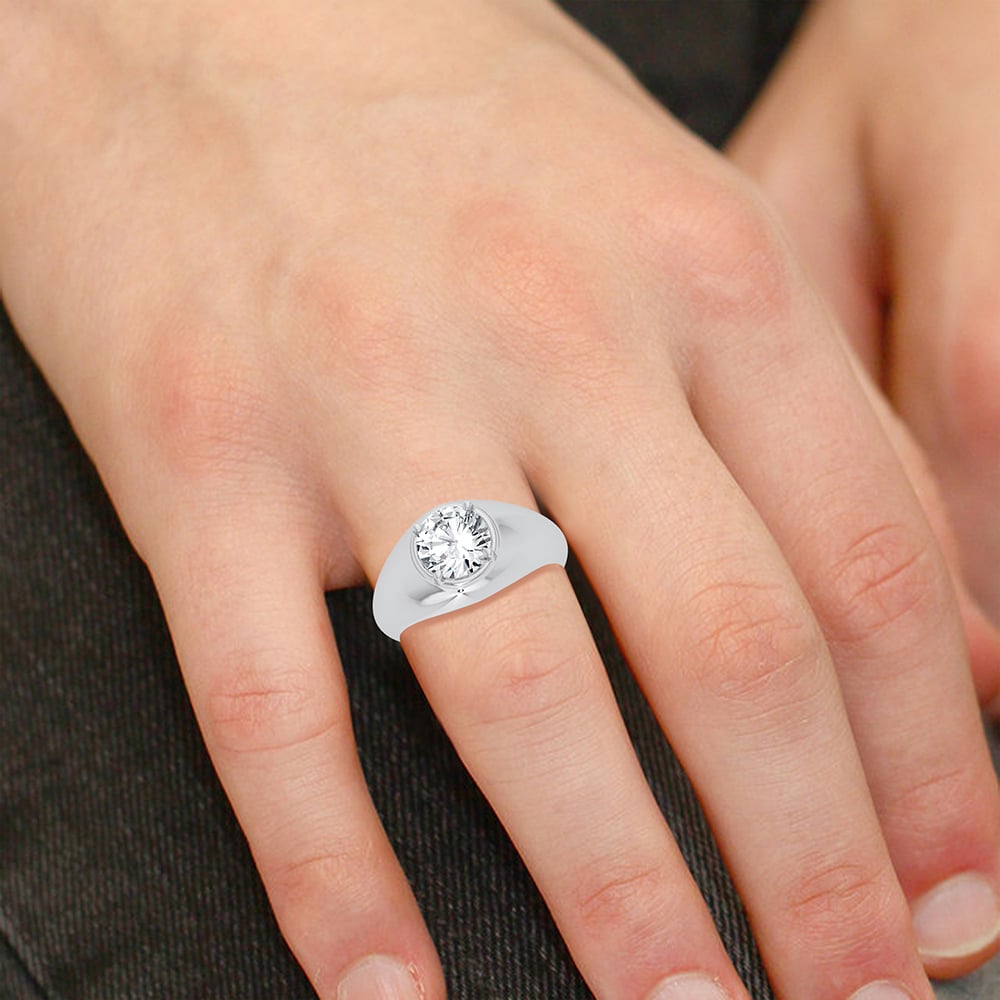 2.00 ct Men's Lab Grown Diamond Ring in 14K Gold