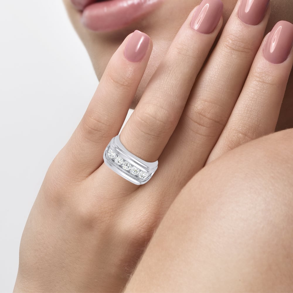 2.00 ct Men's Lab Grown Diamond Ring in 14K Gold