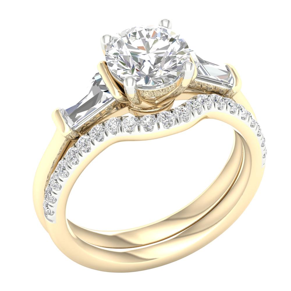2.15 ct Lab Grown Diamond Bridal Ring in 14K Gold