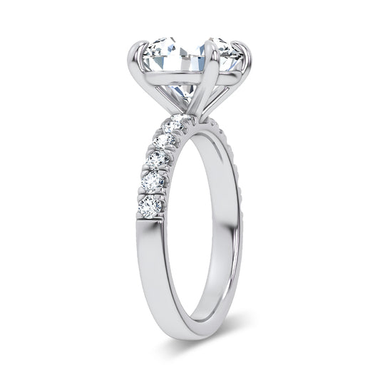 14K 4.50CT Certified Lab Grown Engagement Ring