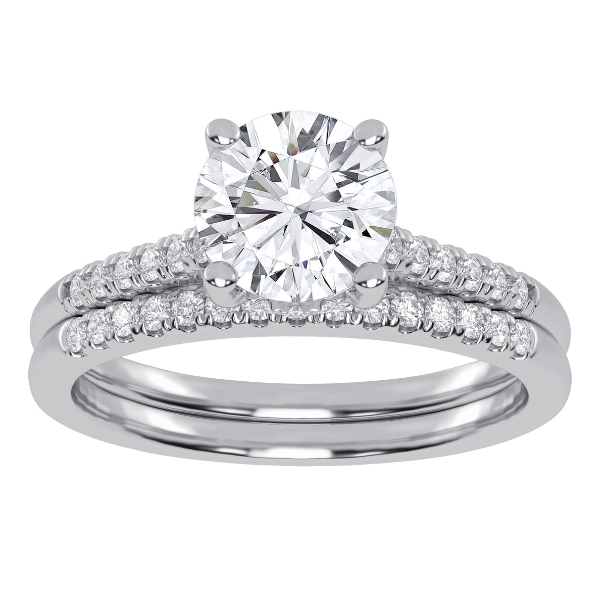 10K 1.26CT Certified Lab-Grown Diamond Bridal Set
