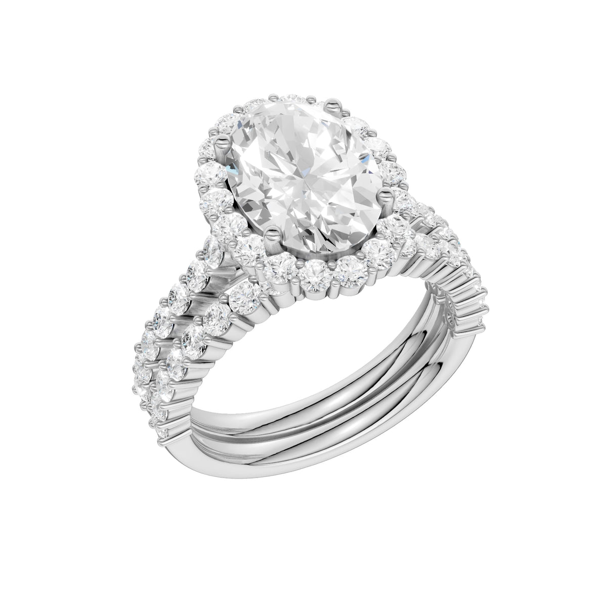 14K 4.00CT DIAMOND BRIDAL SET