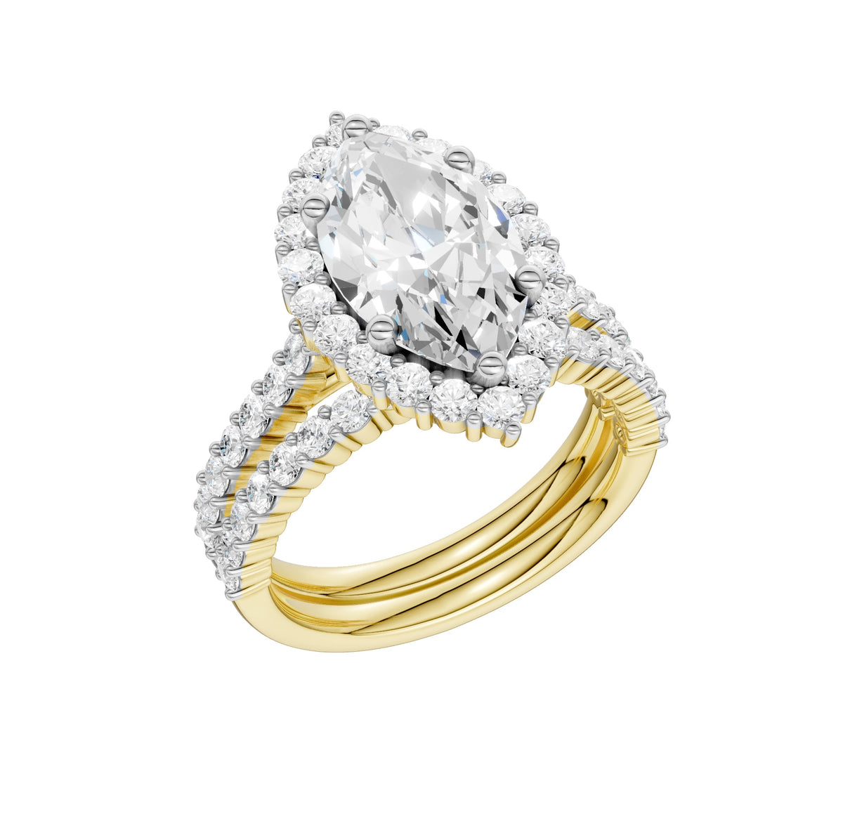 14K 4.00CT DIAMOND BRIDAL SET