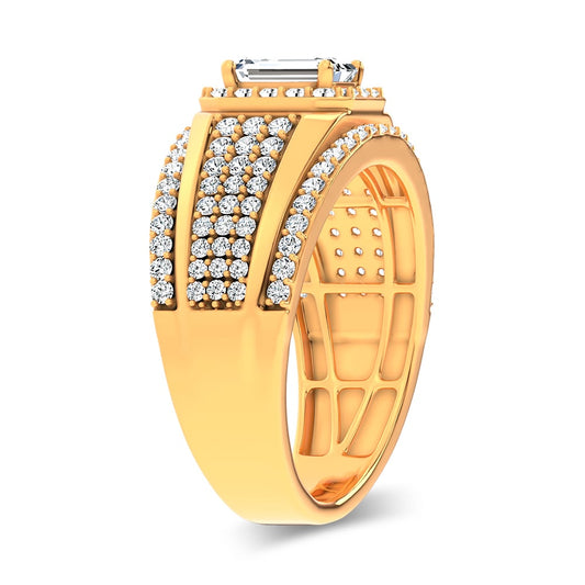 2.00 ct Men's Lab Grown Diamond Ring in 14K Gold