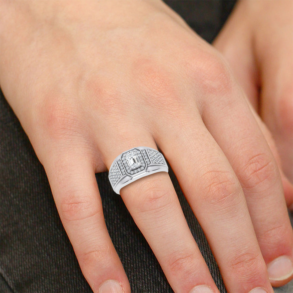 1.82 ct Men's Lab Grown Diamond Ring in 14K Gold