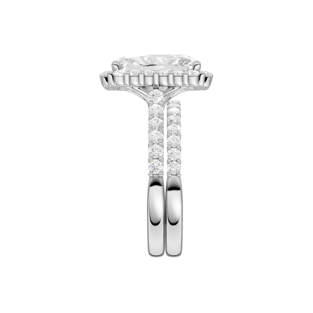 14K 5.00 CT Lab Grown Diamond Bridal Set