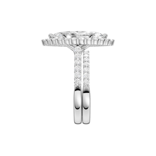 14K 5.00 CT Lab Grown Diamond Bridal Set