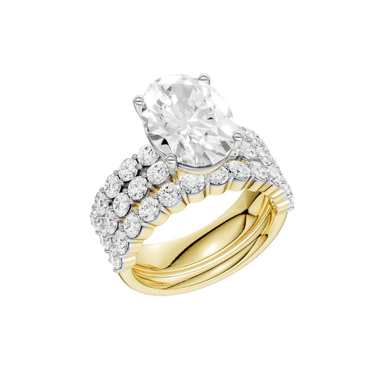 14K 6.00 CT Lab Grown Diamond Bridal Set