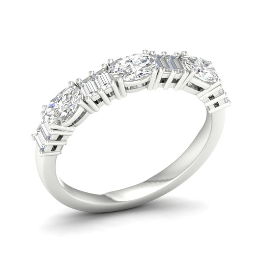 14K 1.00CT Fancy Lab Grown Diamond Band
