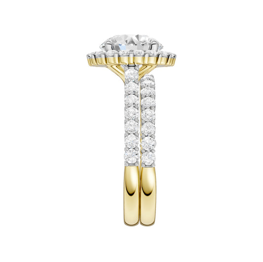 14K 4.00CT DIAMOND BRIDAL SET