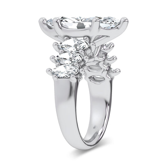14K 6.90CT Certified Lab Grown Engagement Ring