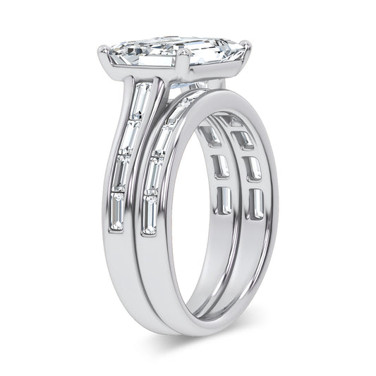 14K 5.72CT Certified Lab Grown Diamond Bridal Set