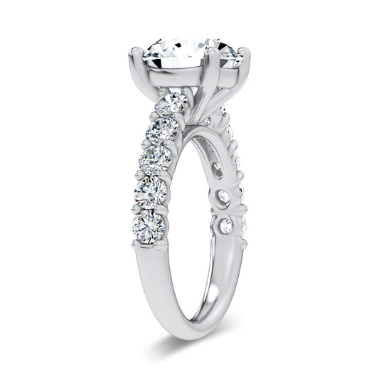 14K 4.20CT Certified Lab Grown Engagement Ring