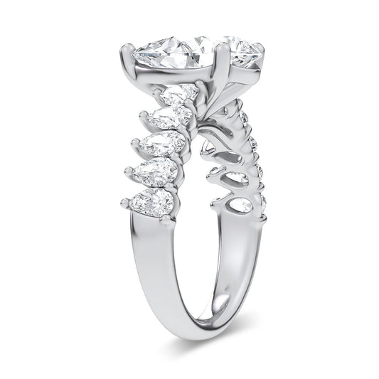 14K 4.20CT Certified Lab Grown Engagement Ring