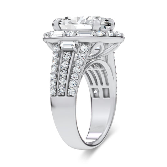 14K 6.55CT Certified Lab Grown Engagement Ring
