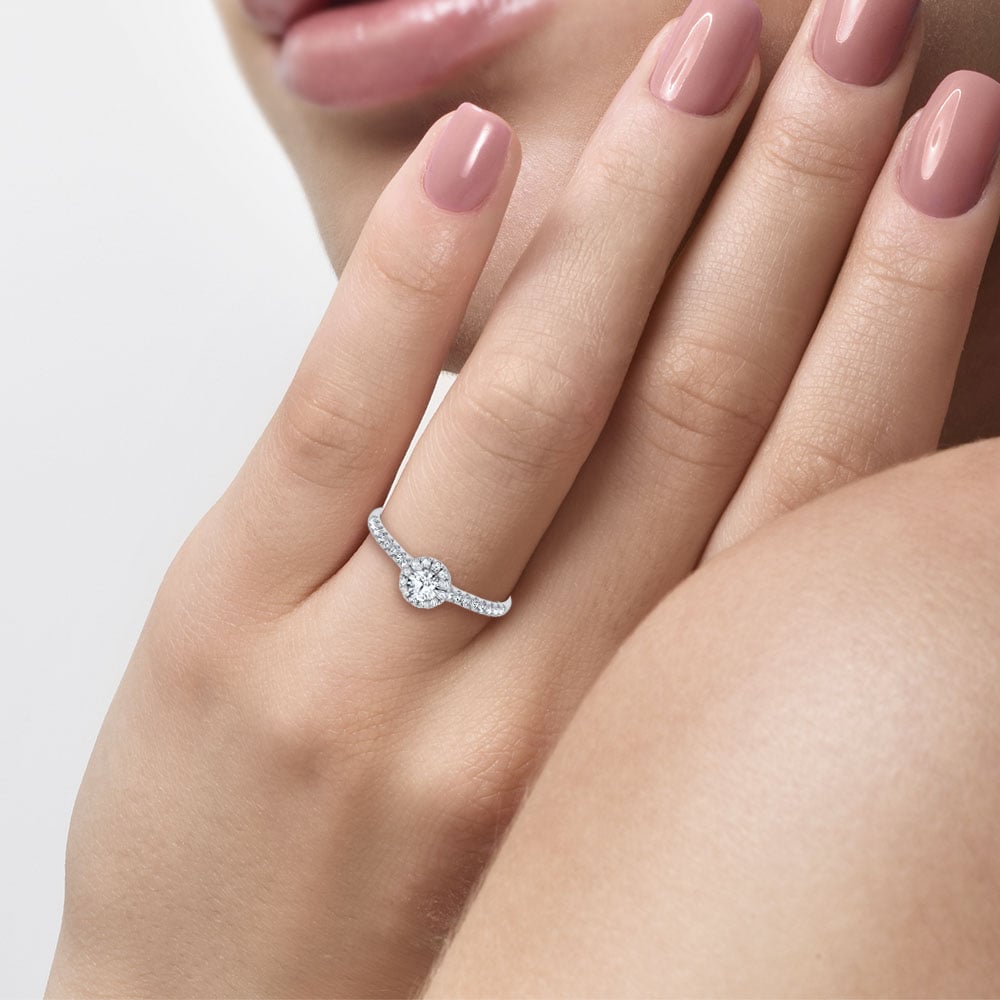 0.40 ct Lab Grown Diamond Promise Ring in 14K Gold
