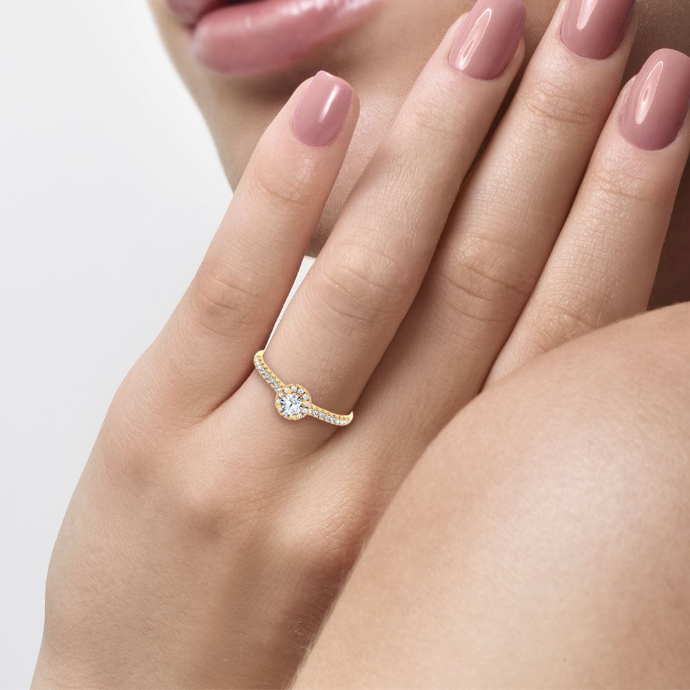 0.40 ct Lab Grown Diamond Promise Ring in 14K Gold