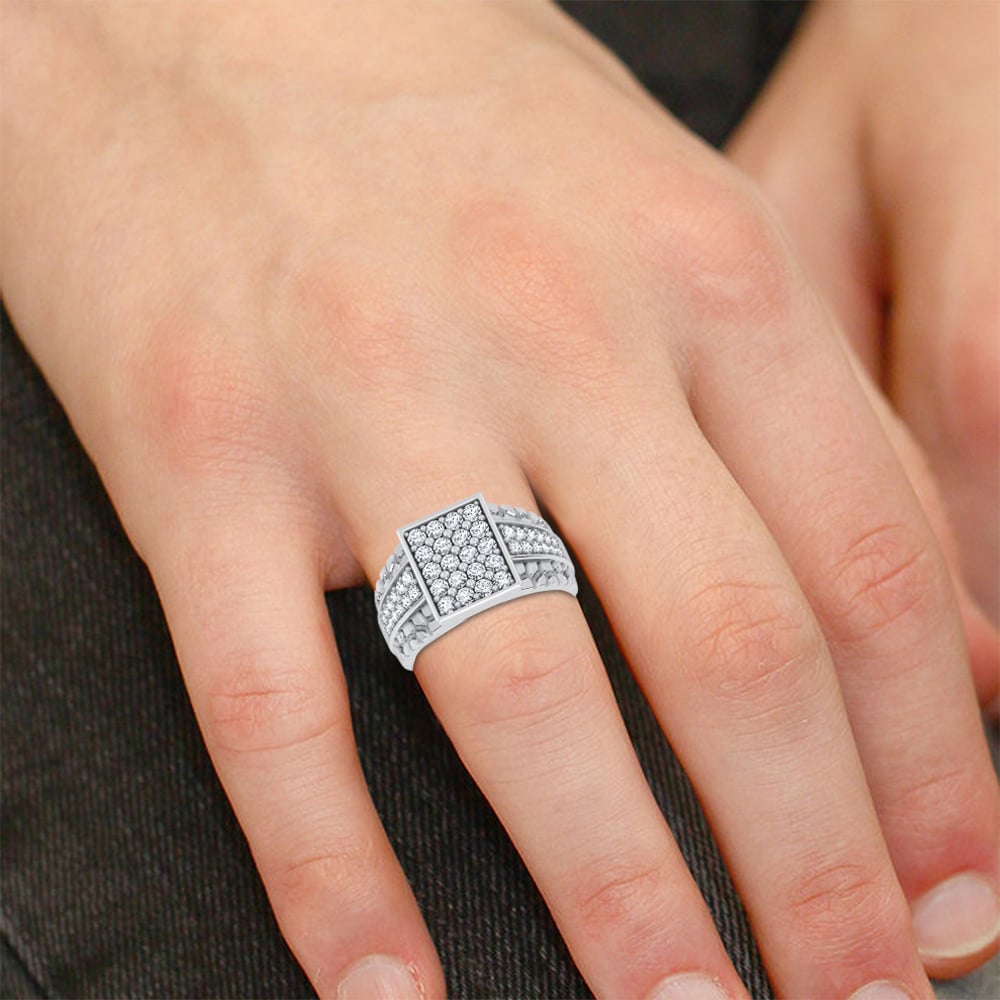 1.50 ct Men's Lab Grown Diamond Ring in 14K Gold
