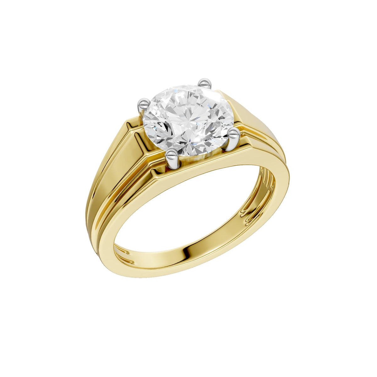 3.00 ct Men's Lab Grown Diamond Ring in 14K Gold