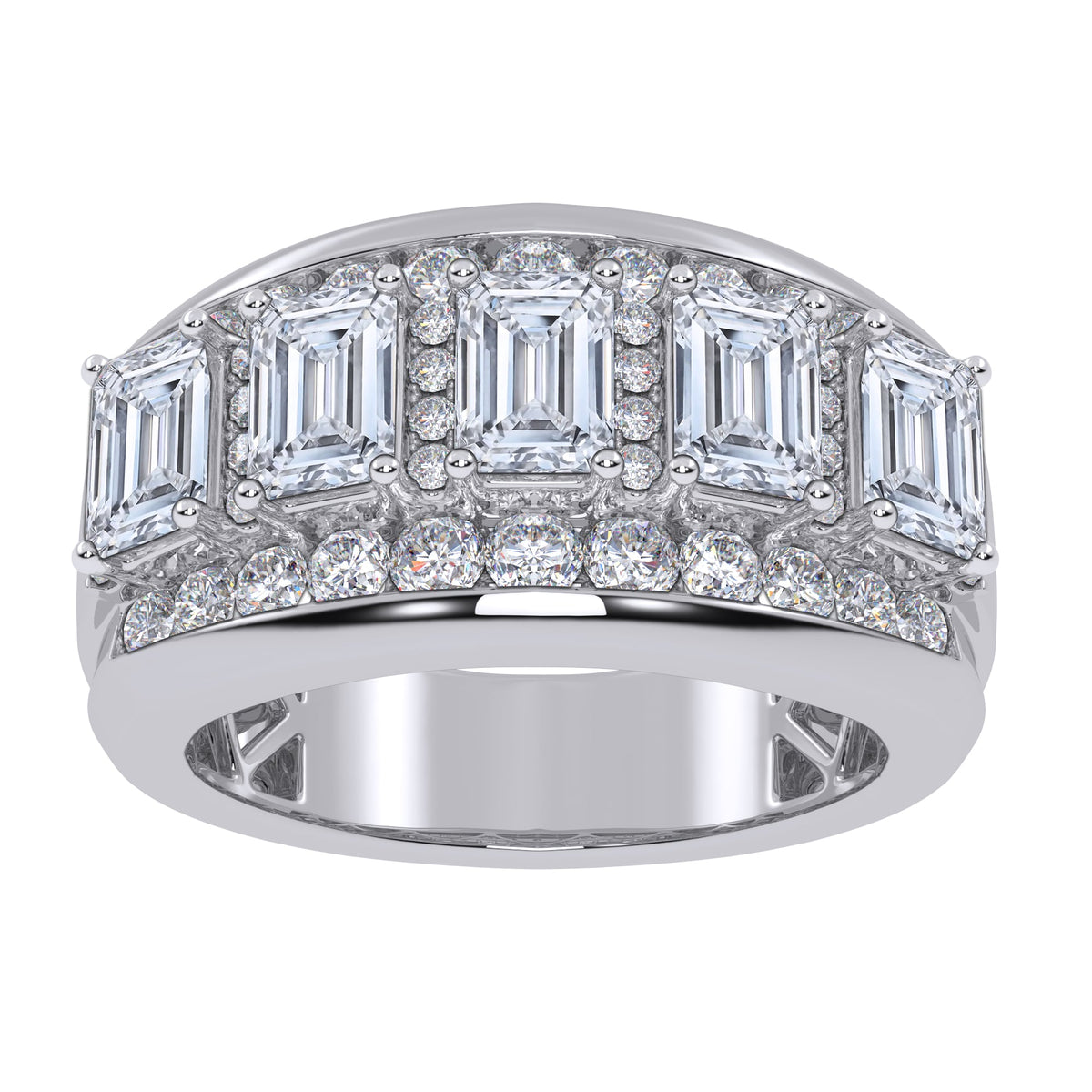 5.00 ct Men's Lab Grown Diamond Band in 14K Gold