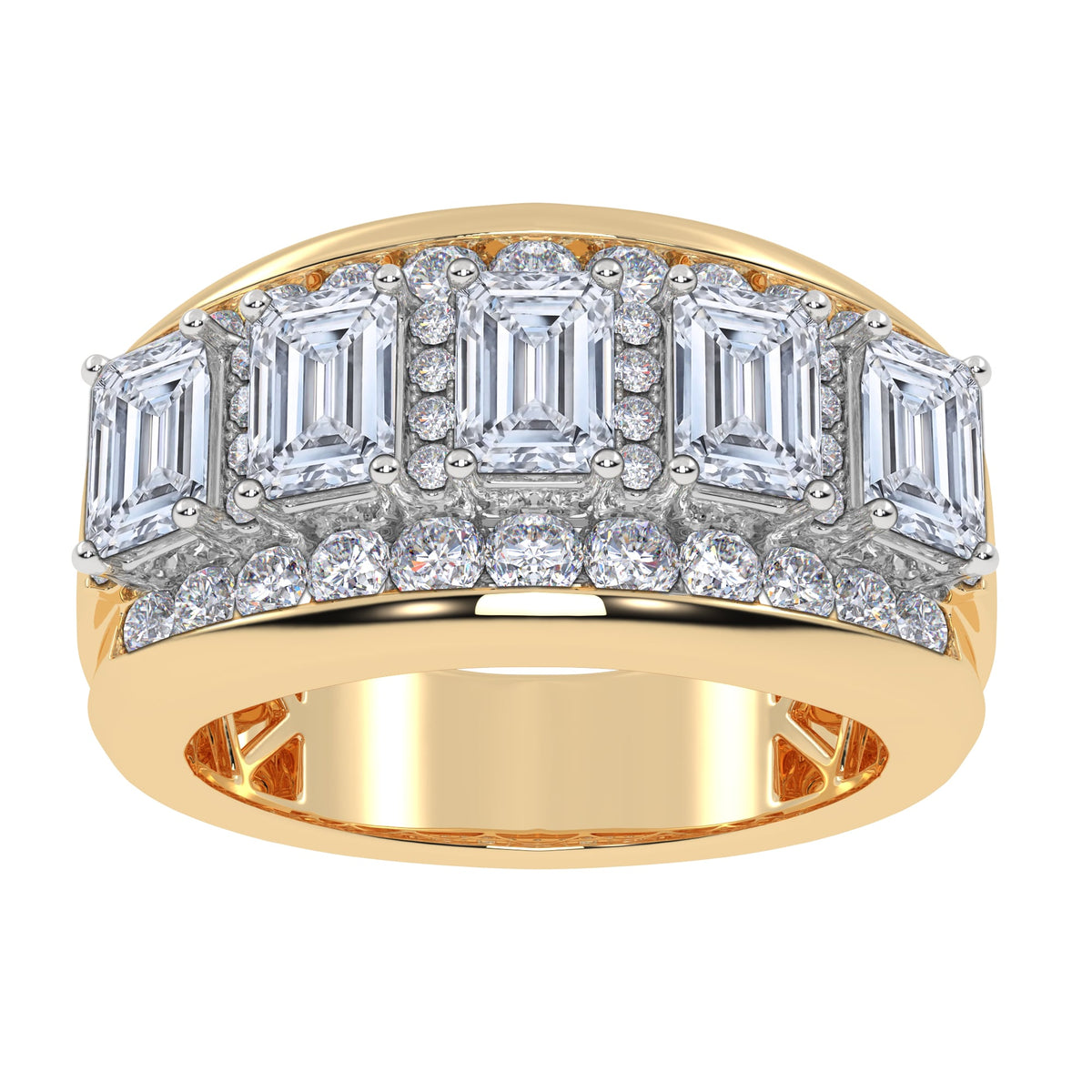 5.00 ct Men's Lab Grown Diamond Band in 14K Gold