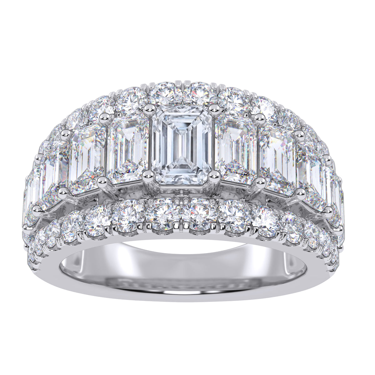 4.00 ct Men's Lab Grown Diamond Band in 14K Gold
