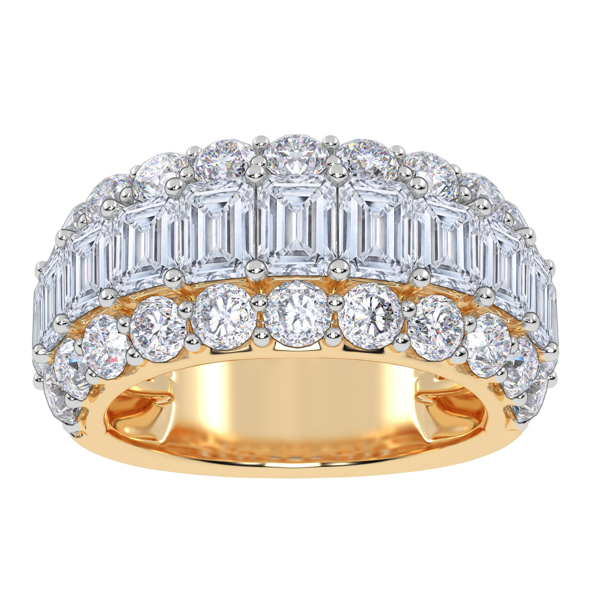 5.00 ct Men's Lab Grown Diamond Band in 14K Gold