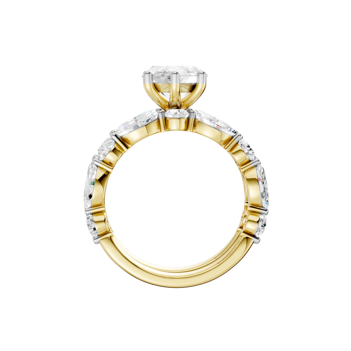 14K 5.00 CT Lab Grown Diamond Bridal Set