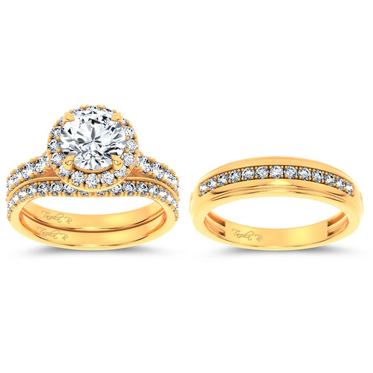 14K 2.94CT Certified Lab Grown TRIO SET