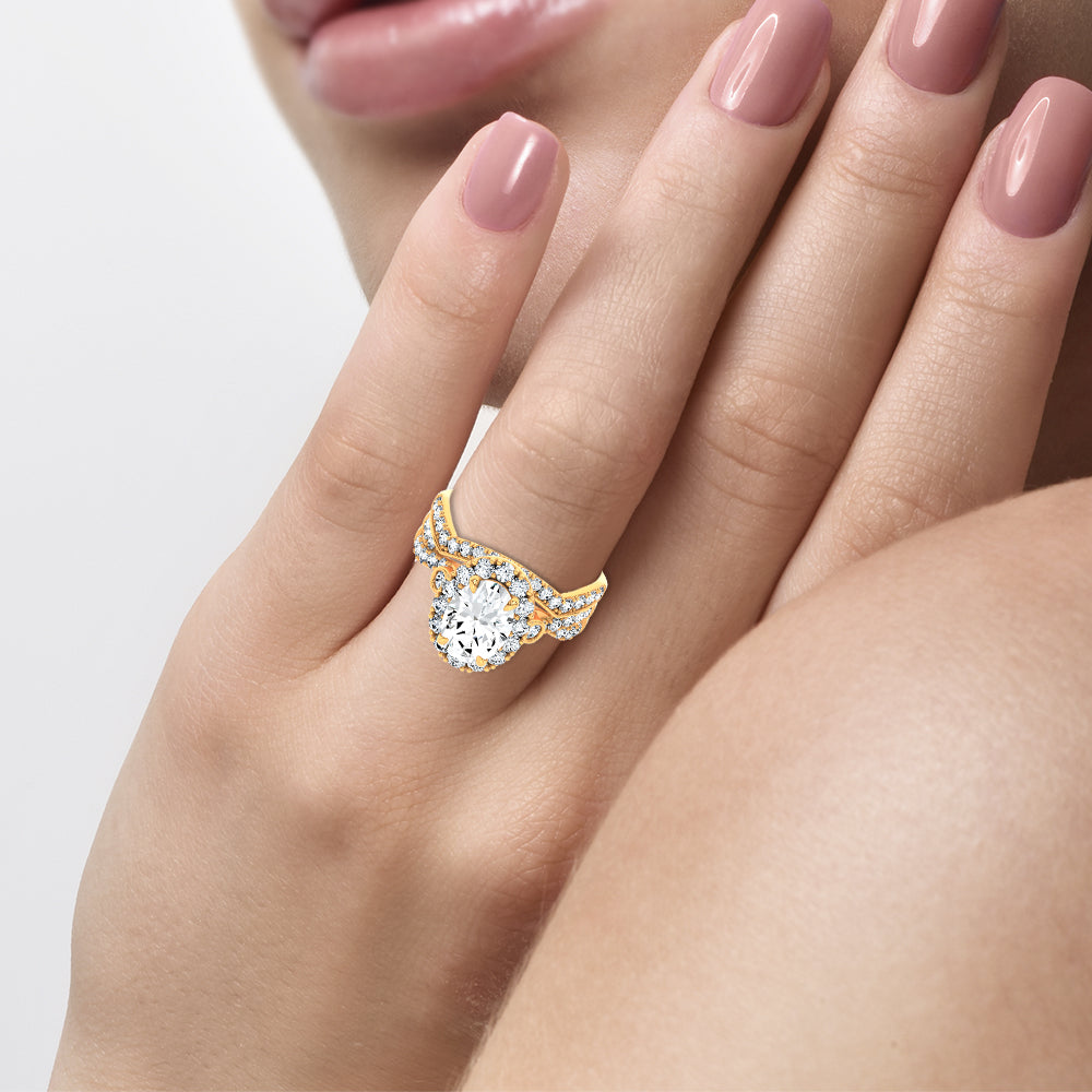 14K 3.17CT Certified Lab Grown TRIO SET