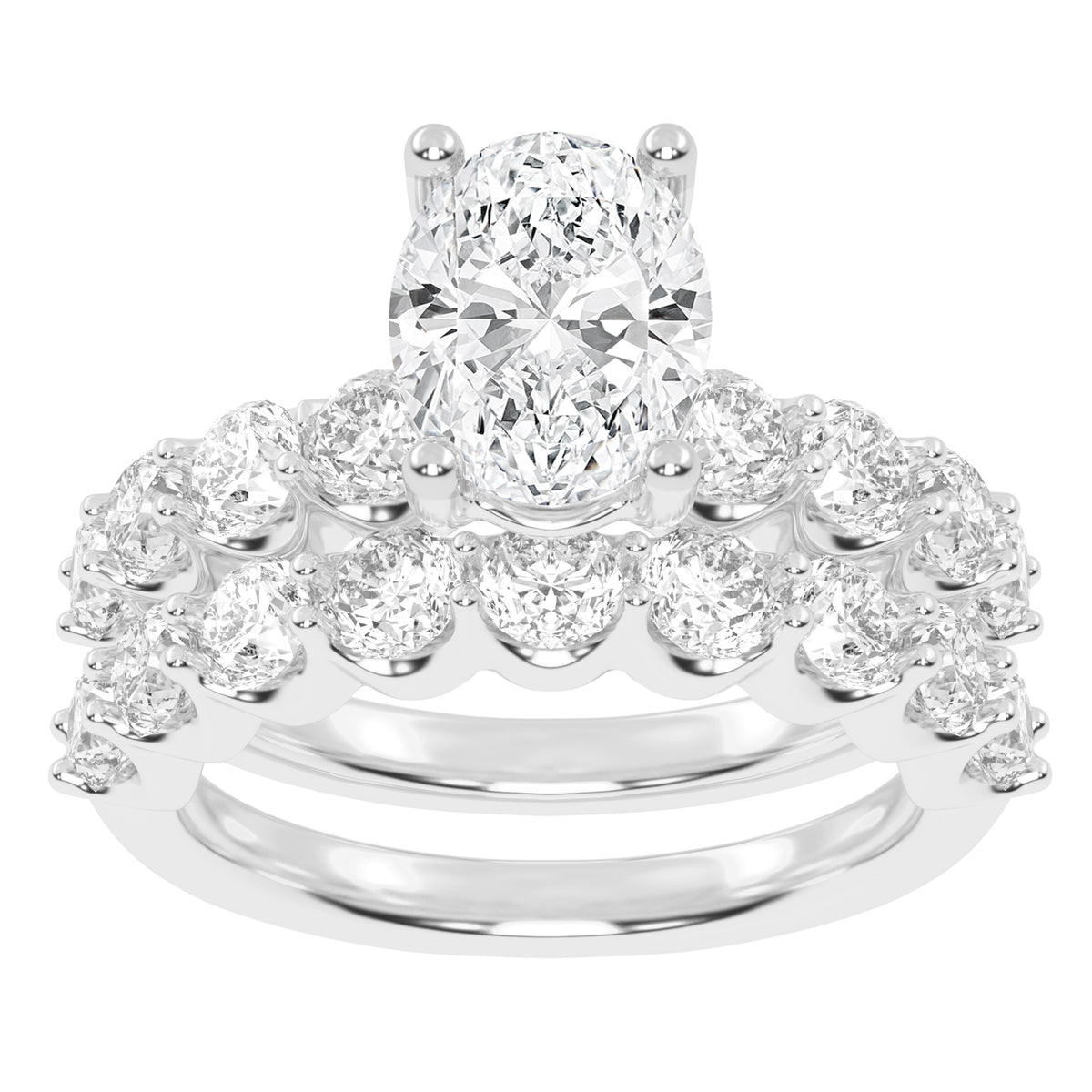 10K 6.51CT Certified Lab Grown DIAMOND BRIDAL SET