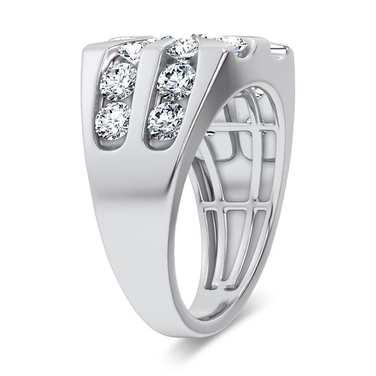 3.00 ct Men's Lab Grown Diamond Ring in 14K Gold