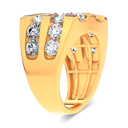 5.00 ct Men's Lab Grown Diamond Ring in 14K Gold
