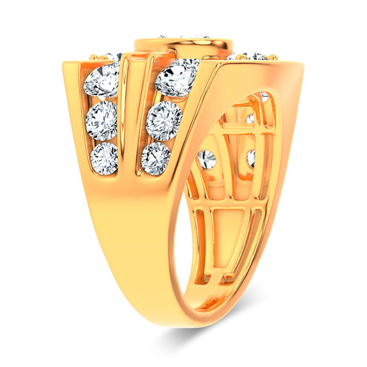 4.75 ct Men's Lab Grown Diamond Ring in 14K Gold
