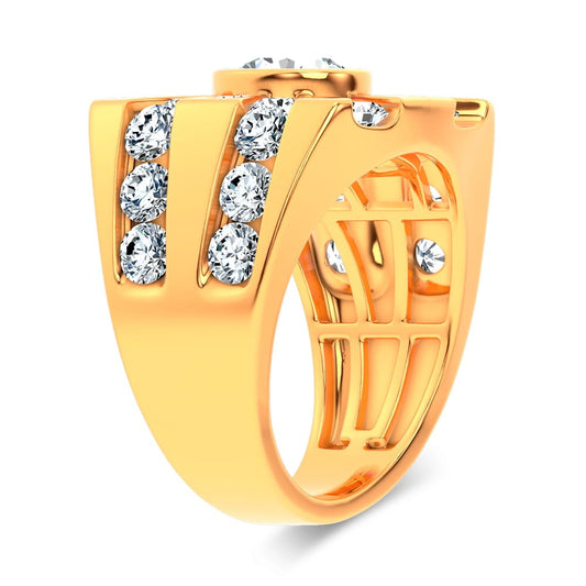 4.49 ct Men's Lab Grown Diamond Ring in 14K Gold
