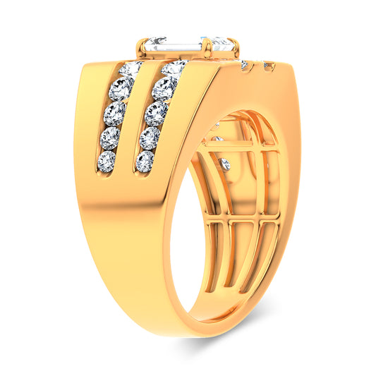 3.00 ct Men's Lab Grown Diamond Ring in 14K Gold