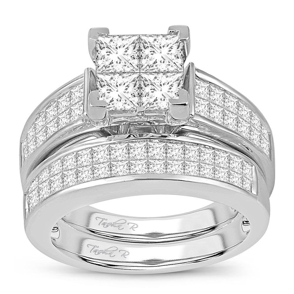 3.00 ct Diamond Bridal Ring in 14K Gold