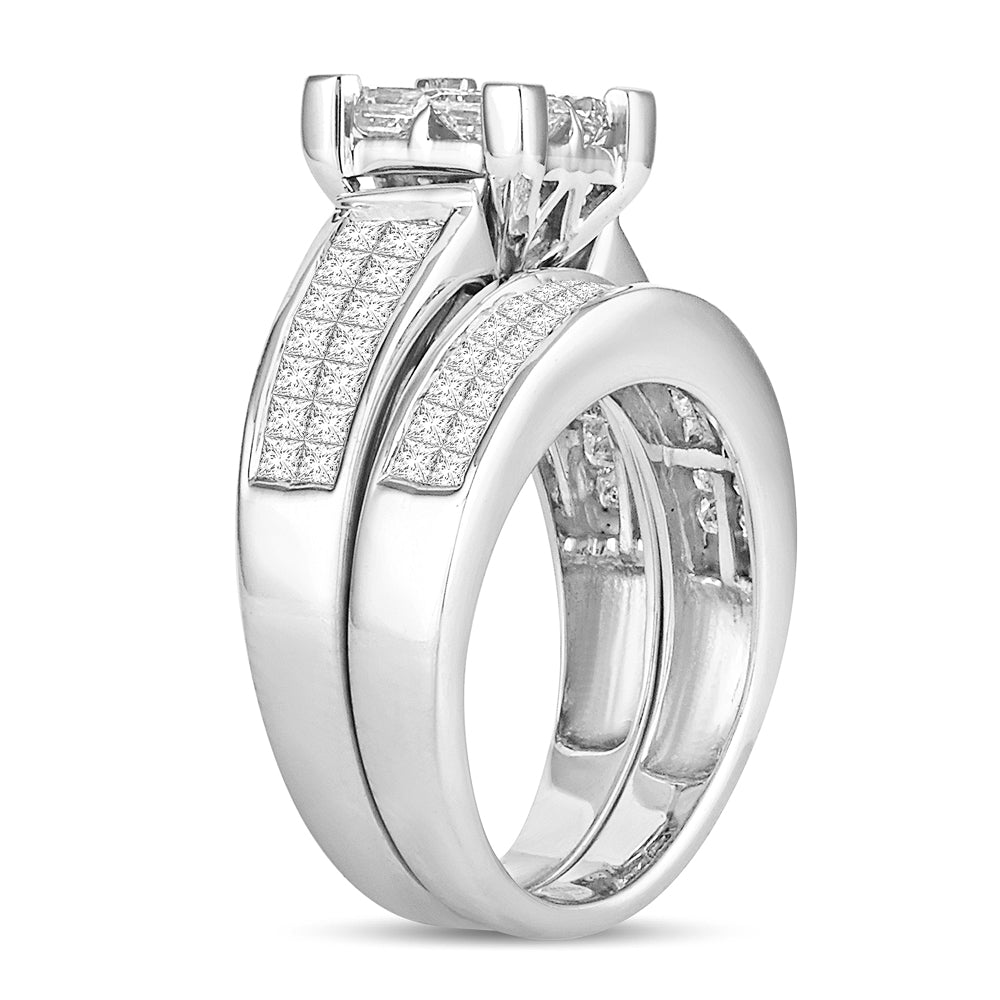 3.00 ct Diamond Bridal Ring in 14K Gold