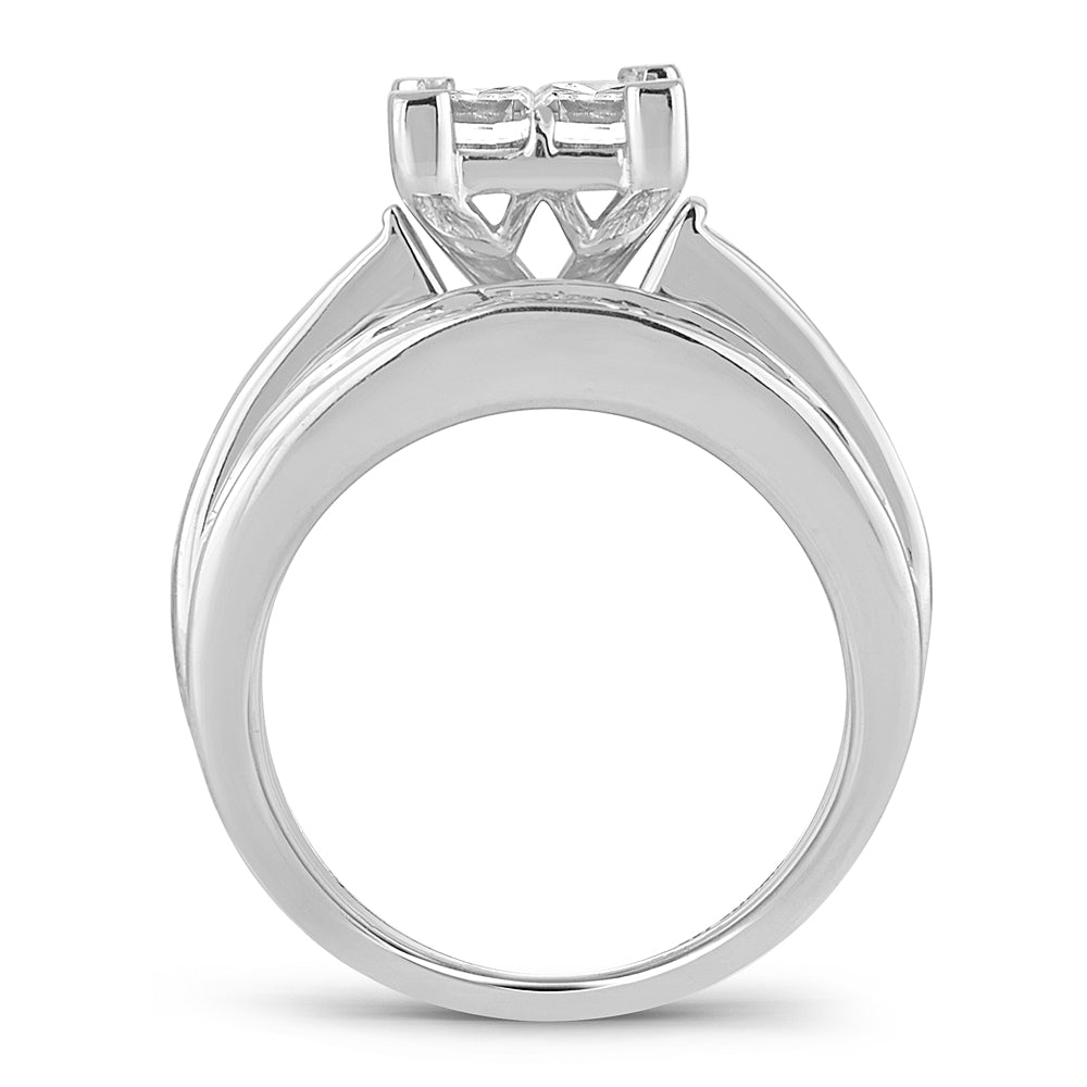 3.00 ct Diamond Bridal Ring in 14K Gold