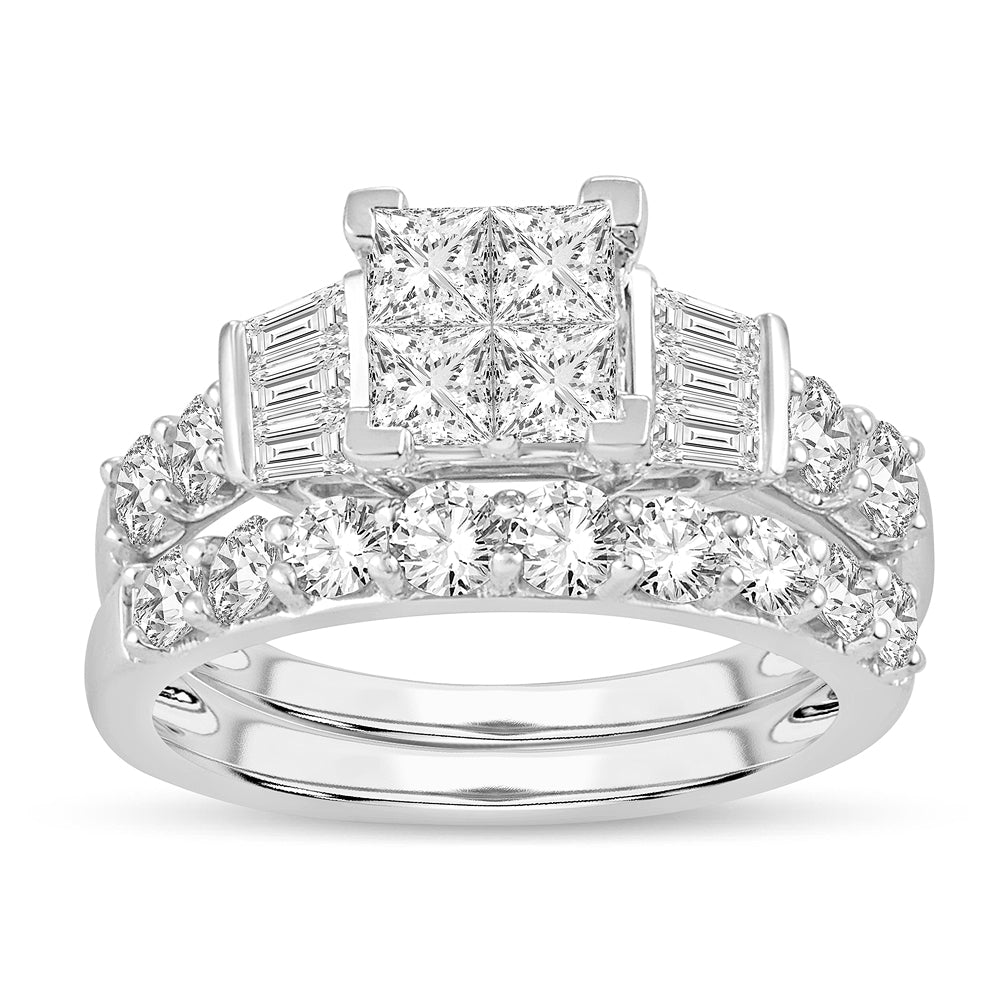 2.00 ct Diamond Bridal Ring in 14K Gold