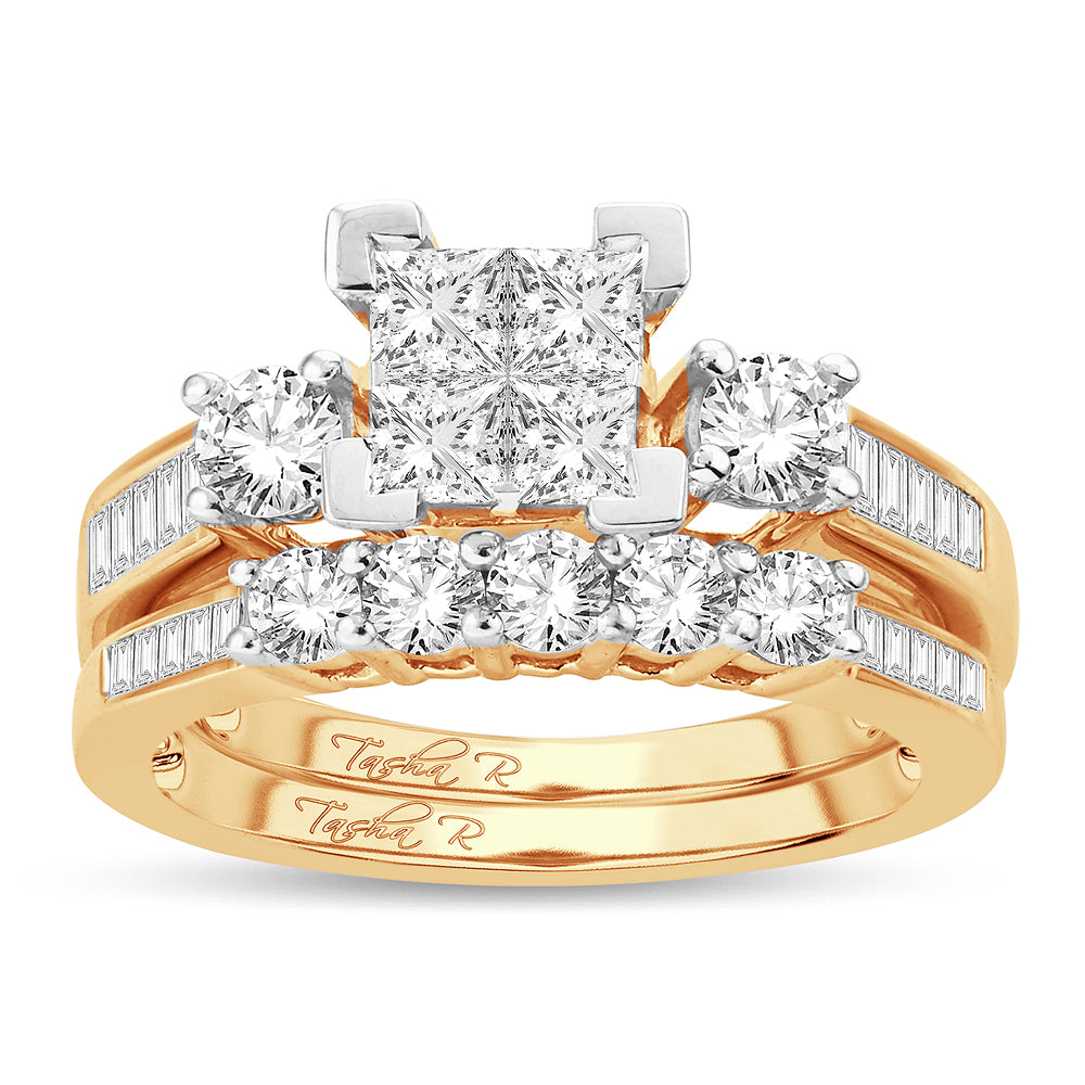 2.00 ct Diamond Bridal Ring in 14K Gold