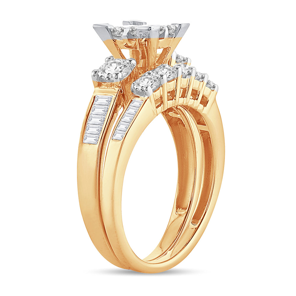 2.00 ct Diamond Bridal Ring in 14K Gold